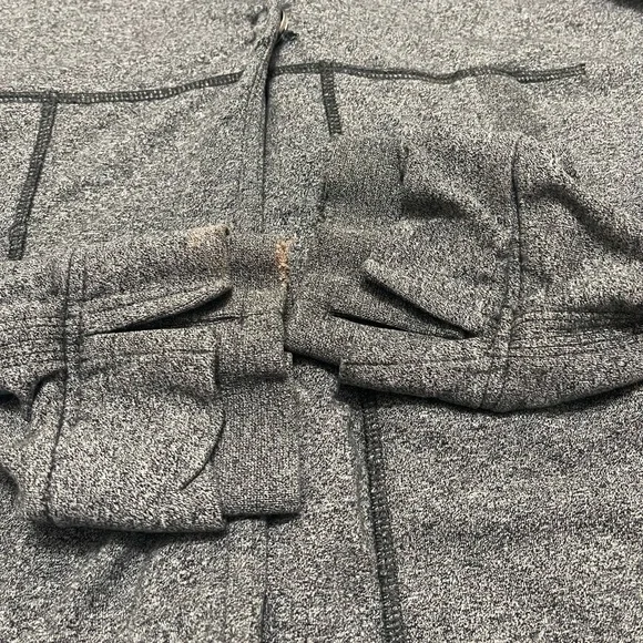 Lululemon Women’s Size 4 Hoodie Snap Close Yoga Jacket Oversized Hood Gray FLAWS - Picture 6 of 15